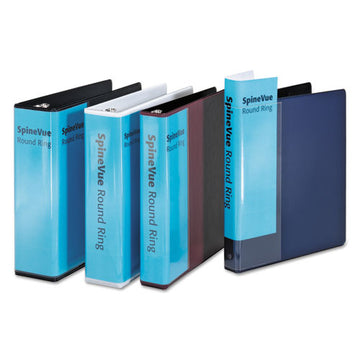 Cardinal® Spine Vue Locking Round Ring Binder, 3 Rings, 2" Capacity, 11 X 8.5, White freeshipping - TVN Wholesale